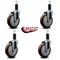 Service Caster 5'' Maroon Poly Wheel Swivel 1-1/4'' Expanding Stem Caster Set, 4PK SCC-EX20S514-PPUB-MRN-114-4 - alternate 3